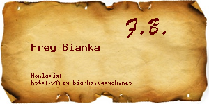 Frey Bianka névjegykártya